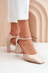 Block heel pumps model 203595