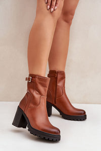 Heel boots model 204673