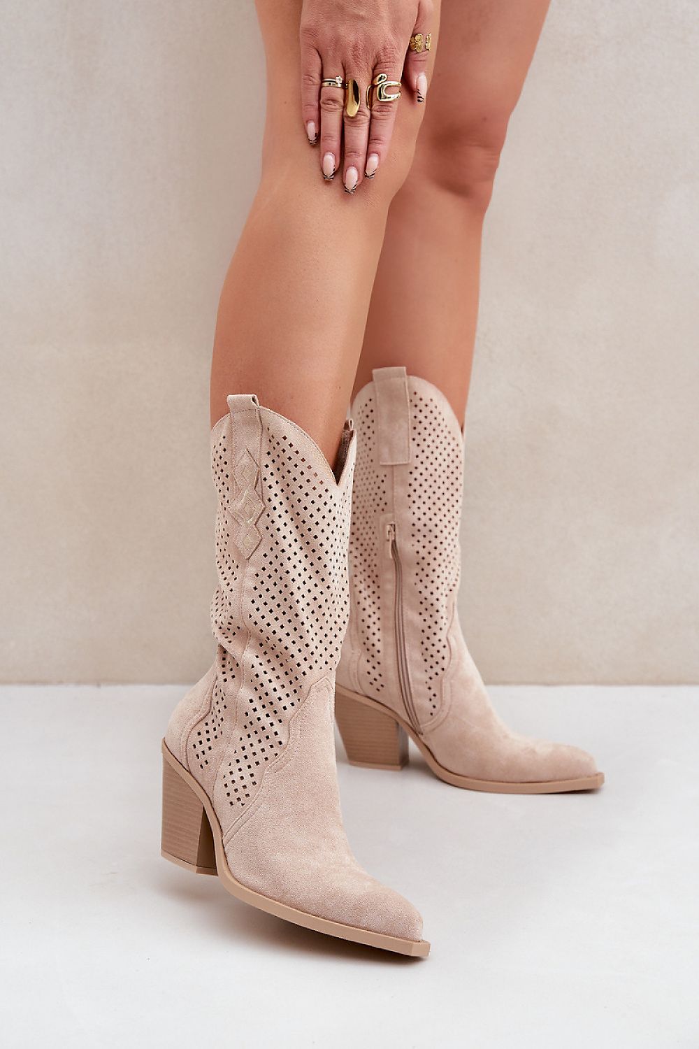 Heel boots model 204741
