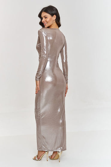  Long dress model 209578 Makadamia 