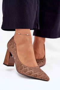 Block heel pumps model 216309