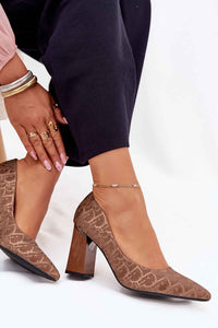 Block heel pumps model 216309