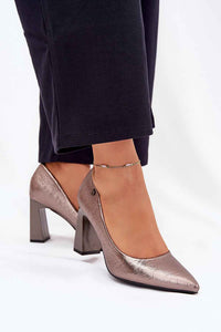 Block heel pumps model 216311