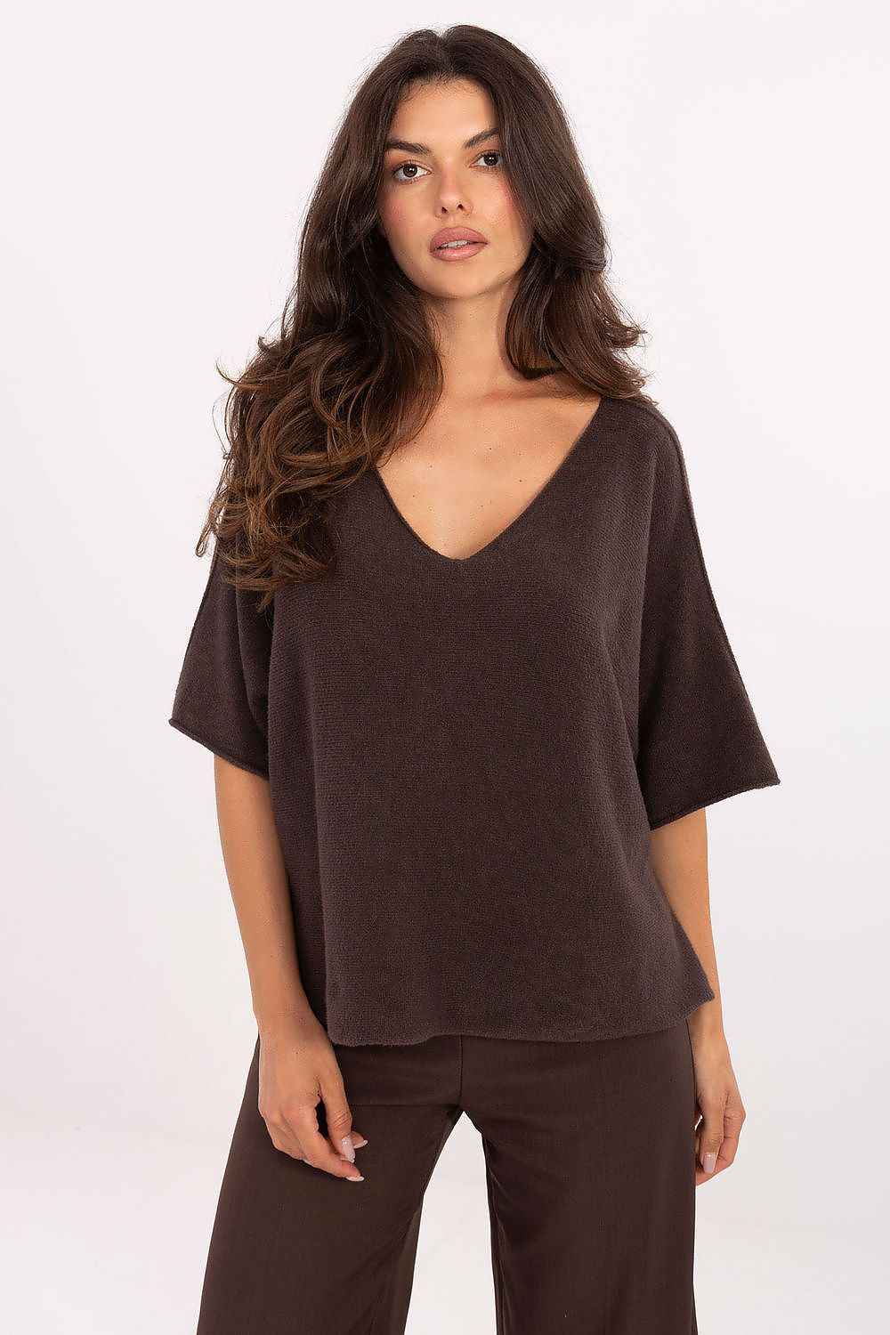 Short sleeve sweater model 216679