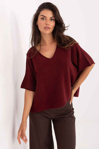Short sleeve sweater model 216680