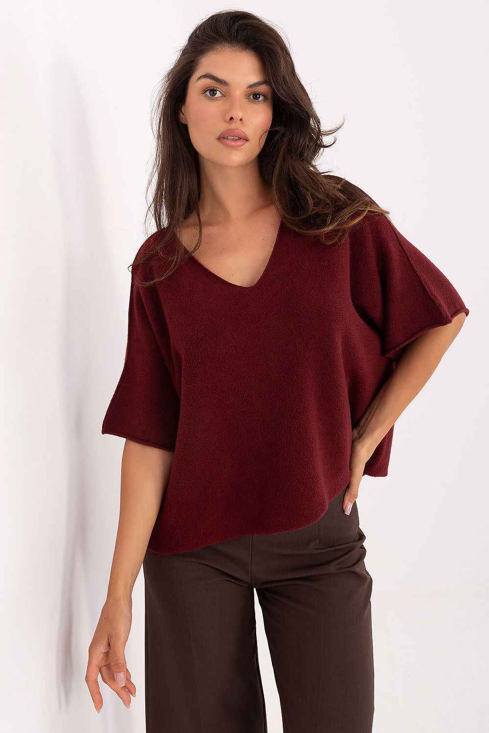 Short sleeve sweater model 216680