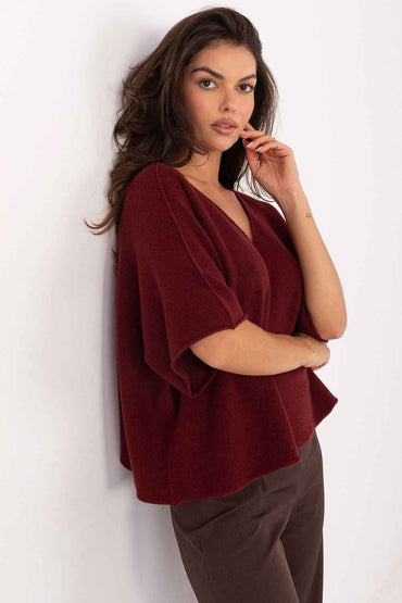 Short sleeve sweater model 216680