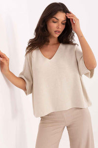 Short sleeve sweater model 216682