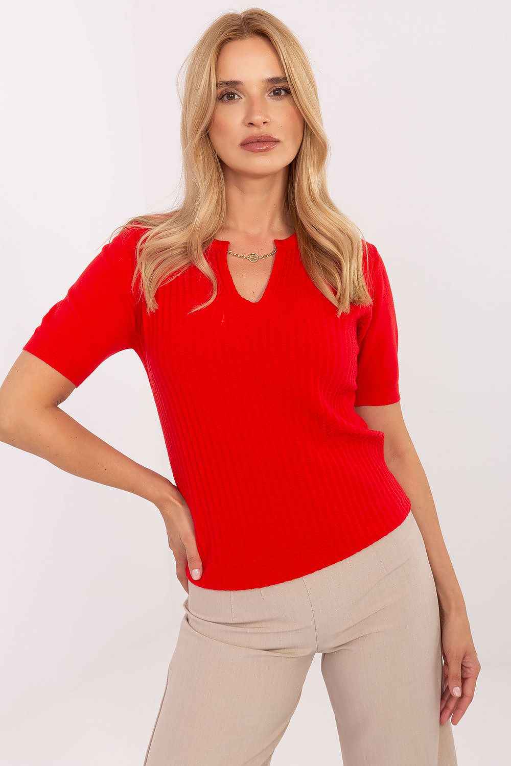 Short sleeve sweater model 216769
