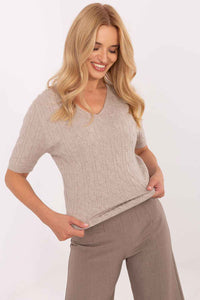 Short sleeve sweater model 217332