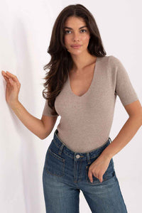 Short sleeve sweater model 217602
