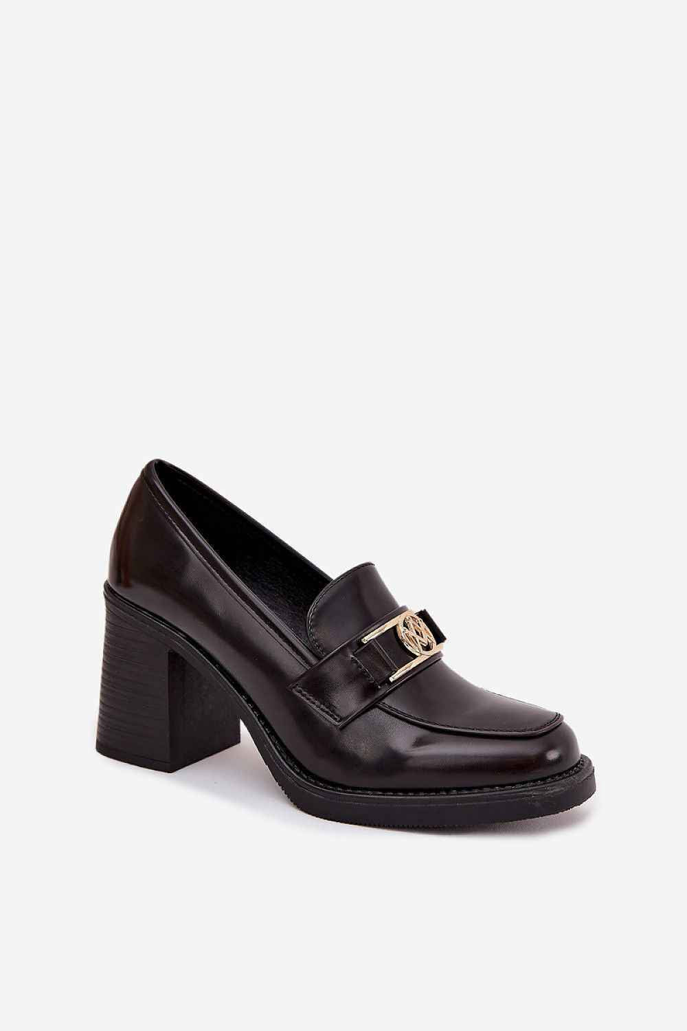 Heeled low shoes model 217841