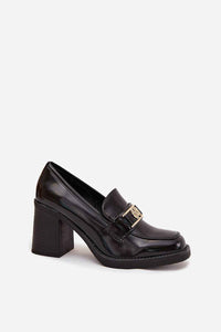 Heeled low shoes model 217842
