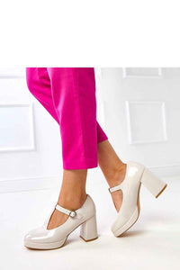 Heeled low shoes model 218175