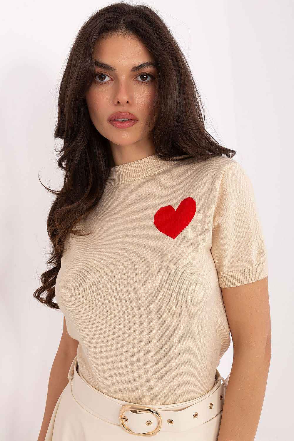 Short sleeve sweater model 219595