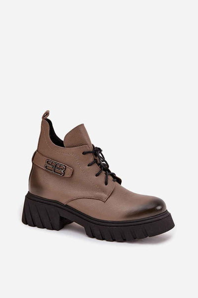 Botins em pele natural modelo 220701