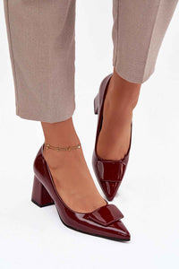 Block heel pumps model 220886