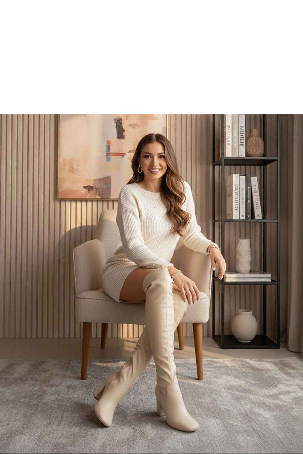 Heel boots model 221677