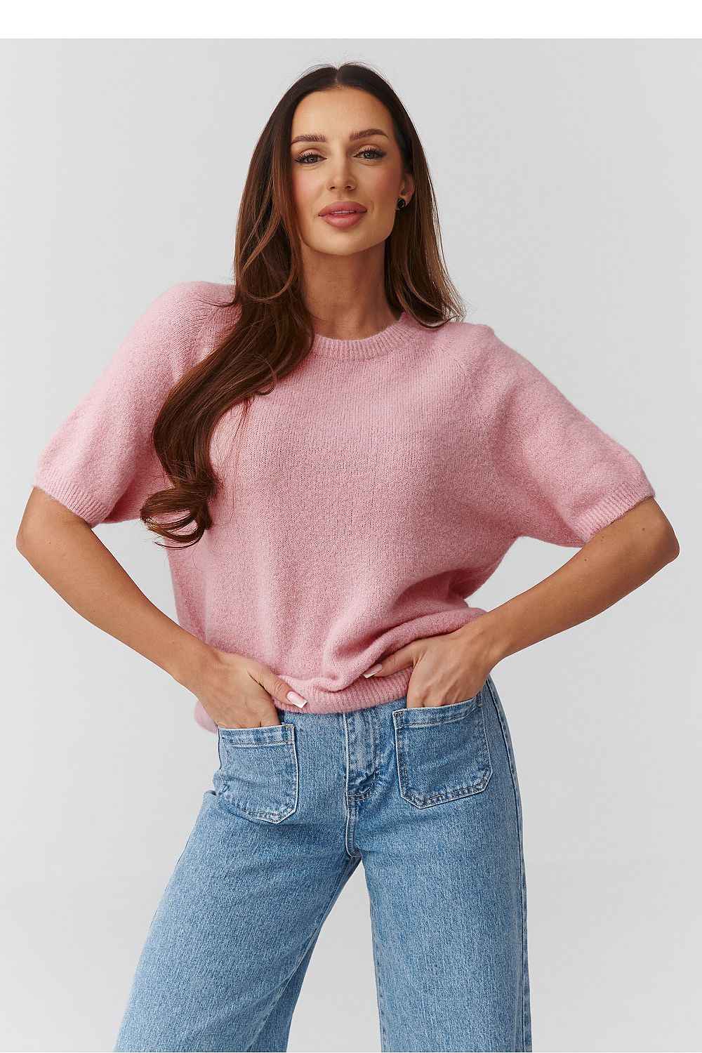 Short sleeve sweater model 224079