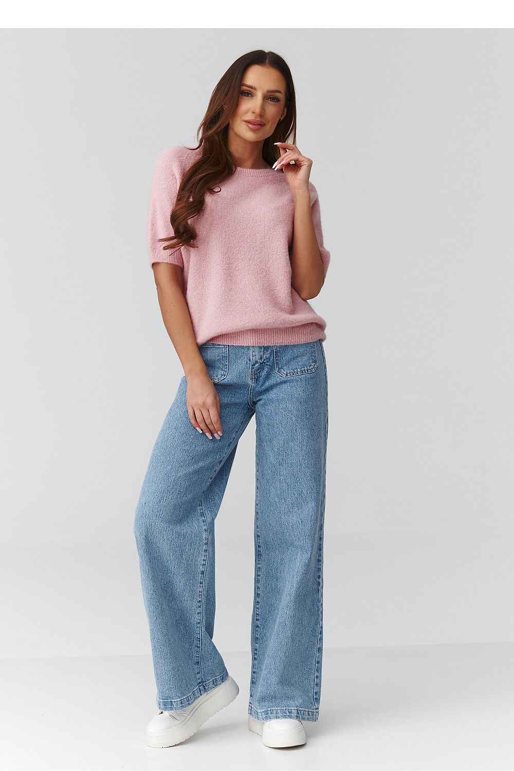 Short sleeve sweater model 224079