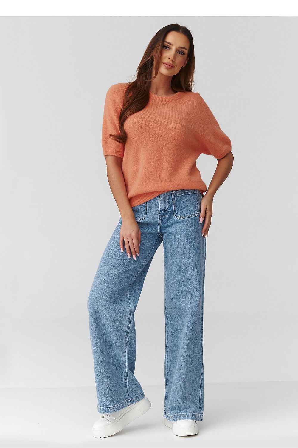Short sleeve sweater model 224080