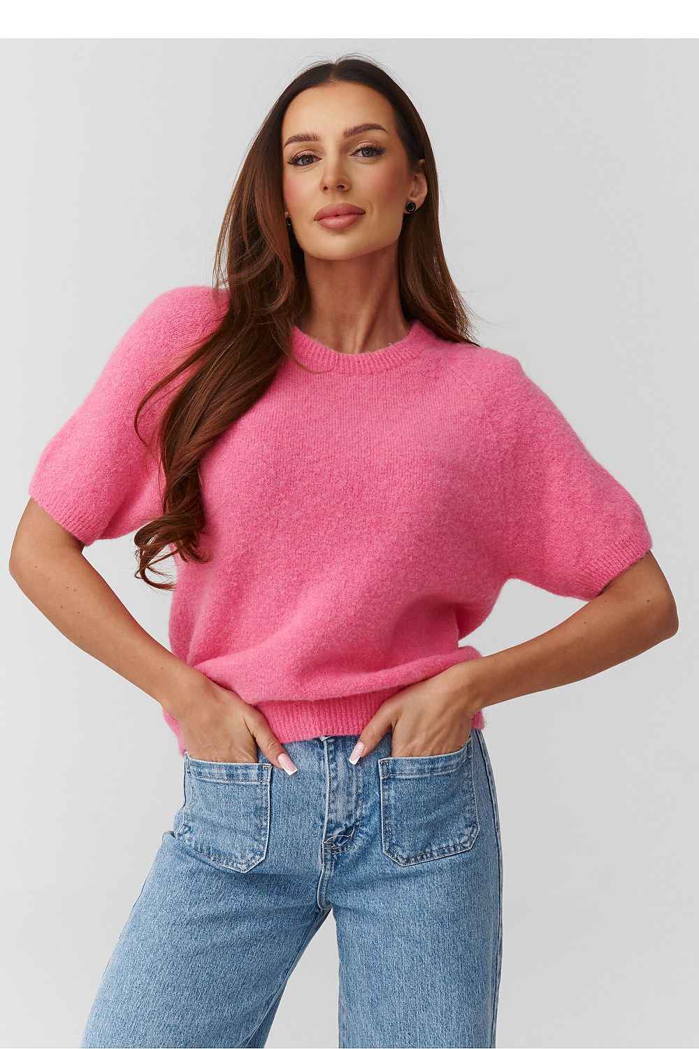 Short sleeve sweater model 224084