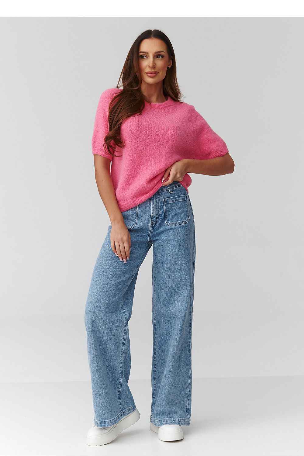 Short sleeve sweater model 224084