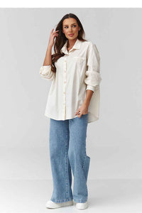  Long sleeve shirt model 224101 Makadamia 