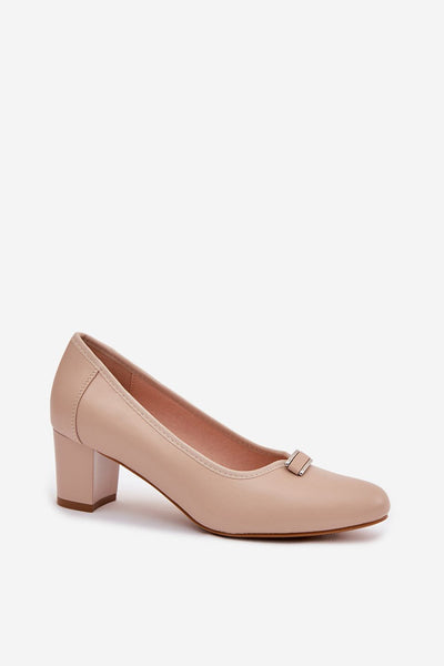 Block heel pumps model 227173
