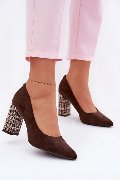 Block heel pumps model 227177