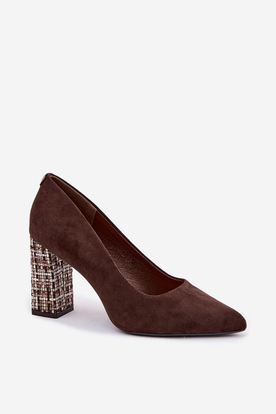 Block heel pumps model 227177