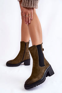 Heel boots model 173763