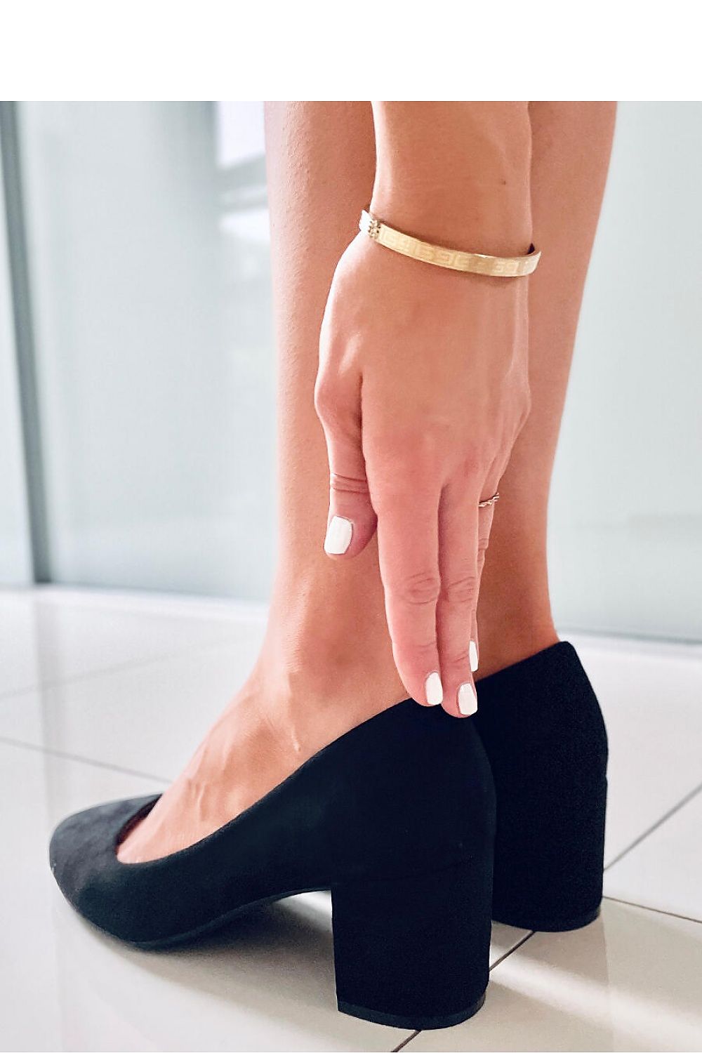 Block heel pumps model 174108