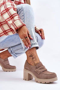 Heeled low shoes model 175919