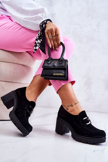 Heeled low shoes model 175929