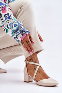 Block heel pumps model 176236