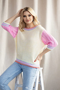 Short sleeve sweater model 178640