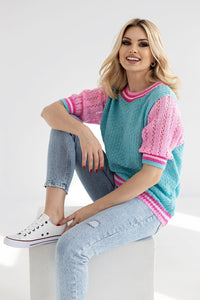 Short sleeve sweater model 178641