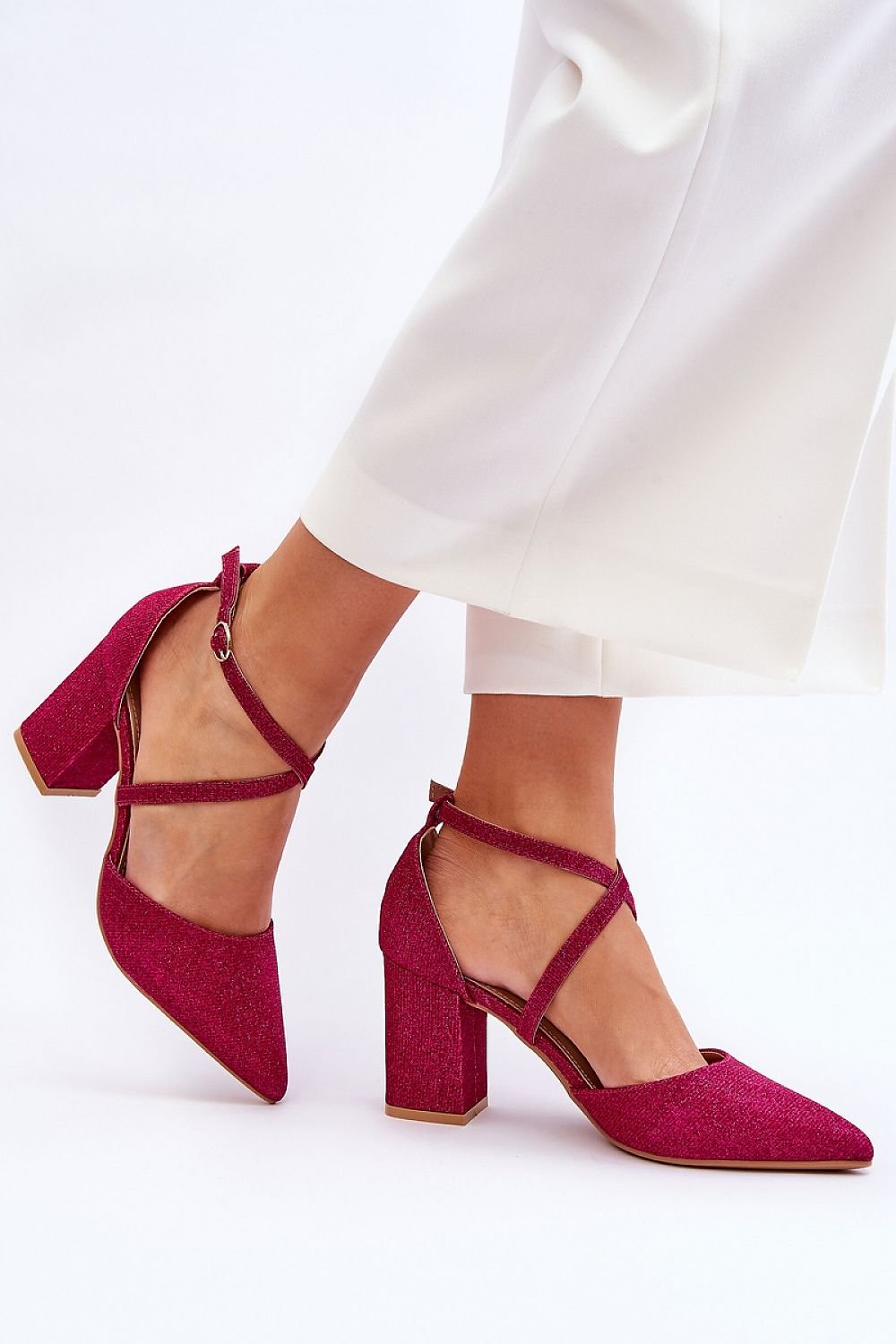 Block heel pumps model 181455