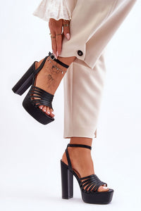Heel sandals model 181640