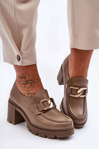 Heeled low shoes model 183958