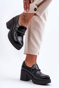 Heeled low shoes model 183962