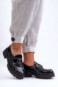 Heeled low shoes model 186413