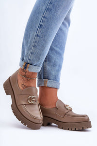 Heeled low shoes model 186415