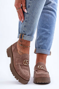 Heeled low shoes model 186416