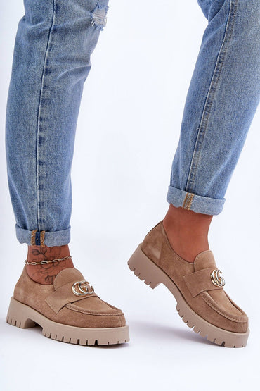 Heeled low shoes model 186417