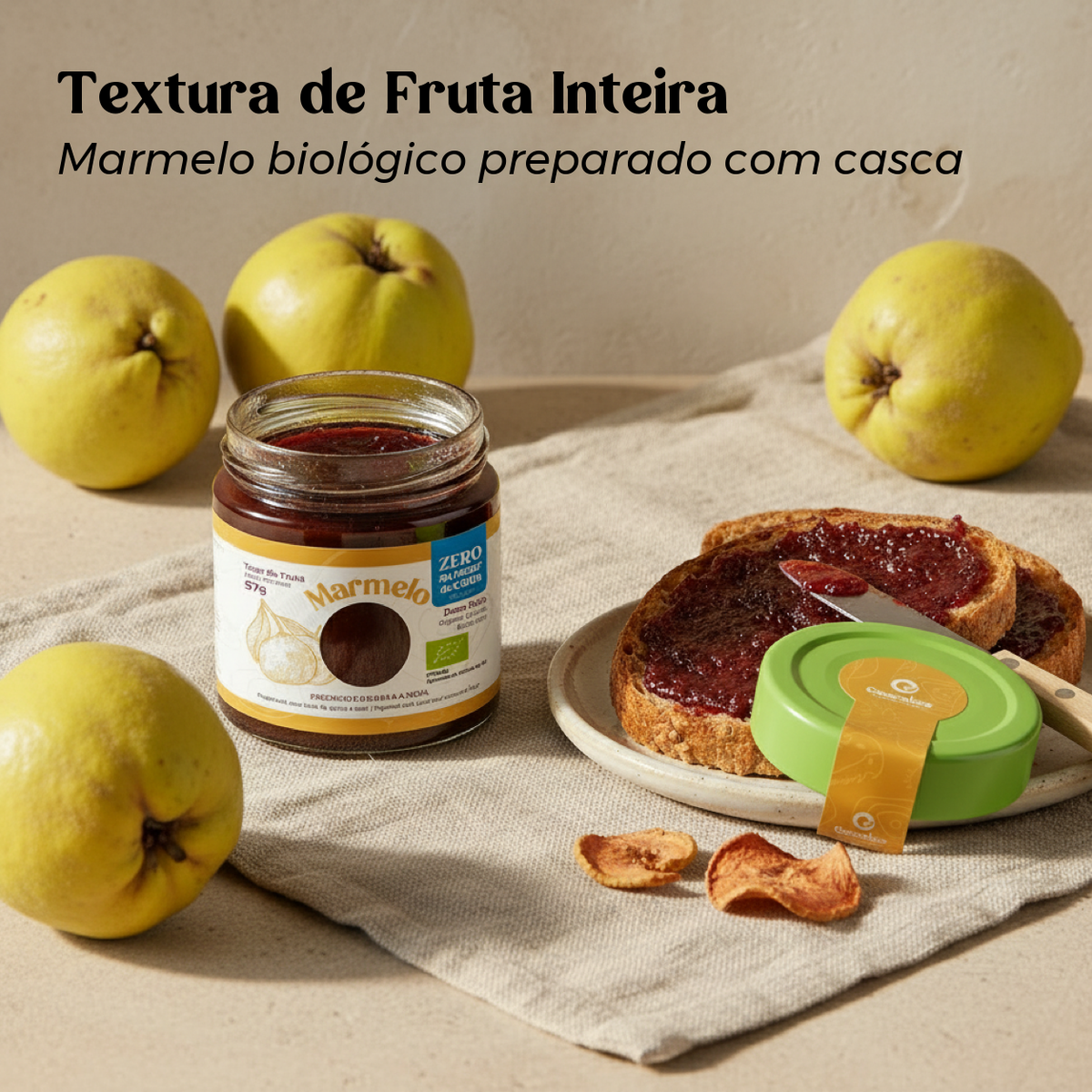 Doce Extra de Marmelo Biológico, Sem Açúcar