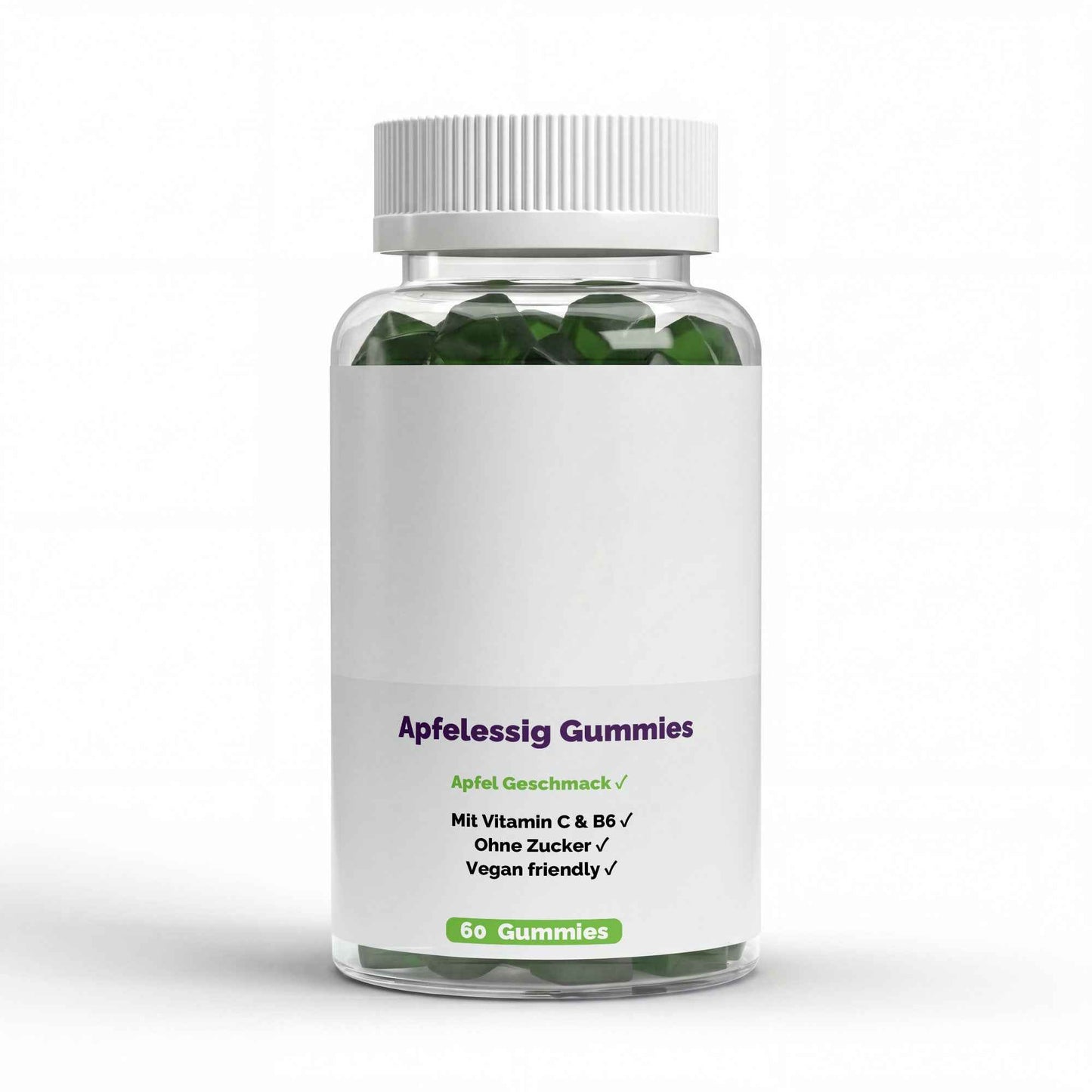 Apfelessig + C + B6 + Chrom Gummies - 60 Stk