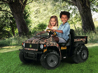 Trator elétrico para crianças John Deere Gator HPX  Camuflado 12V 2 Lugares