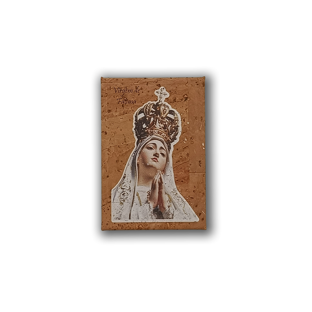 Our Lady of Fatima Painting on Cork - Fridge magnet